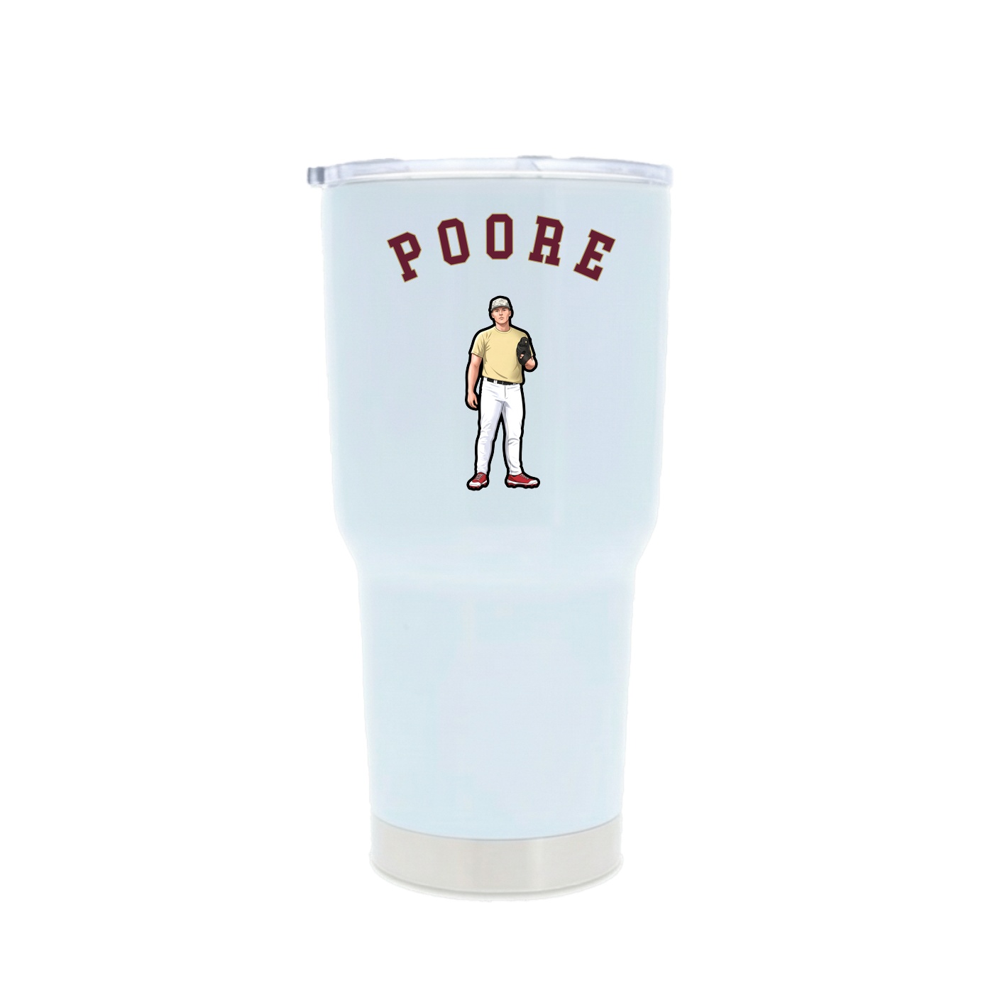 30oz Stainless Steel Tumbler — Shirsey Arch in White