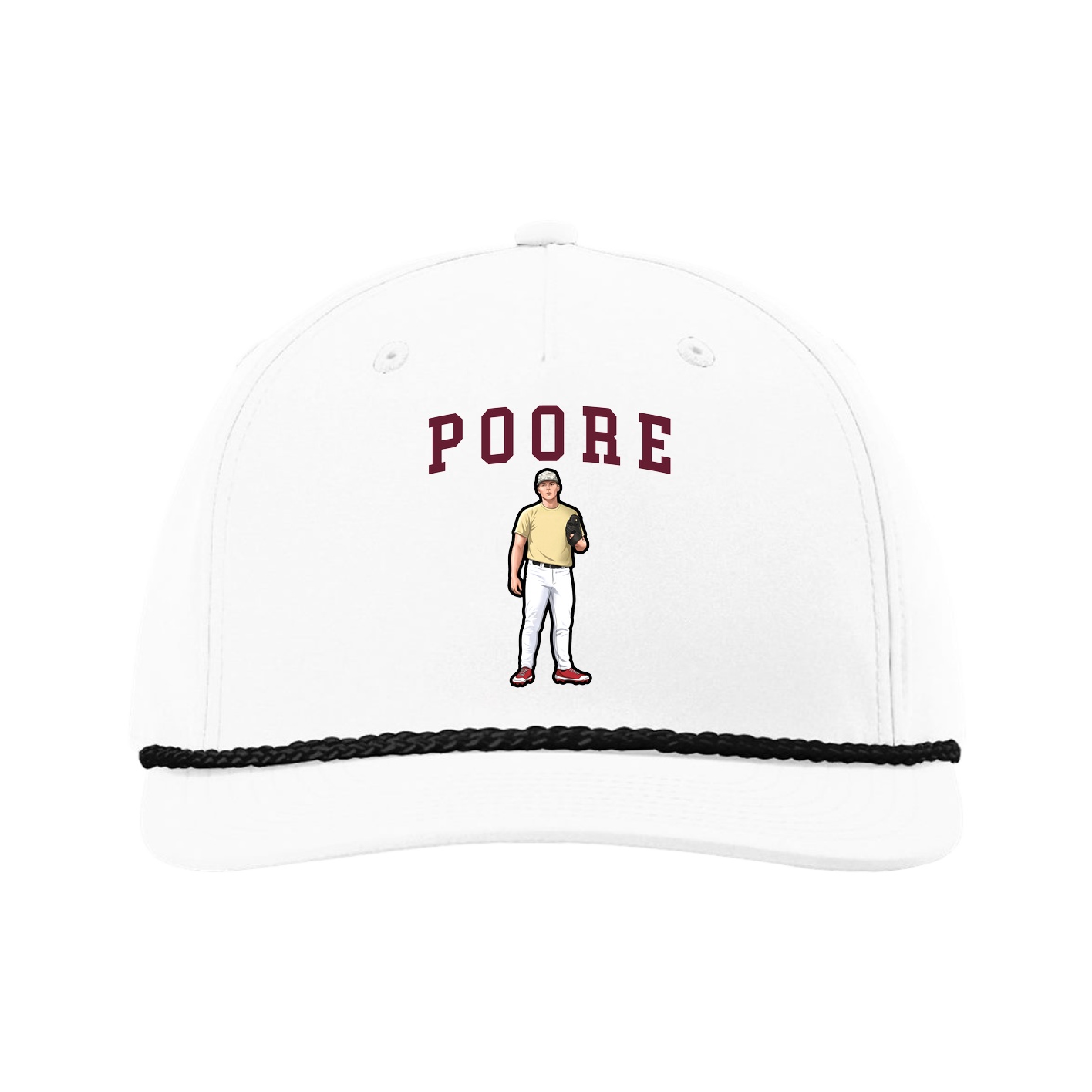 Five-Panel Classic Rope Cap — Shirsey in White