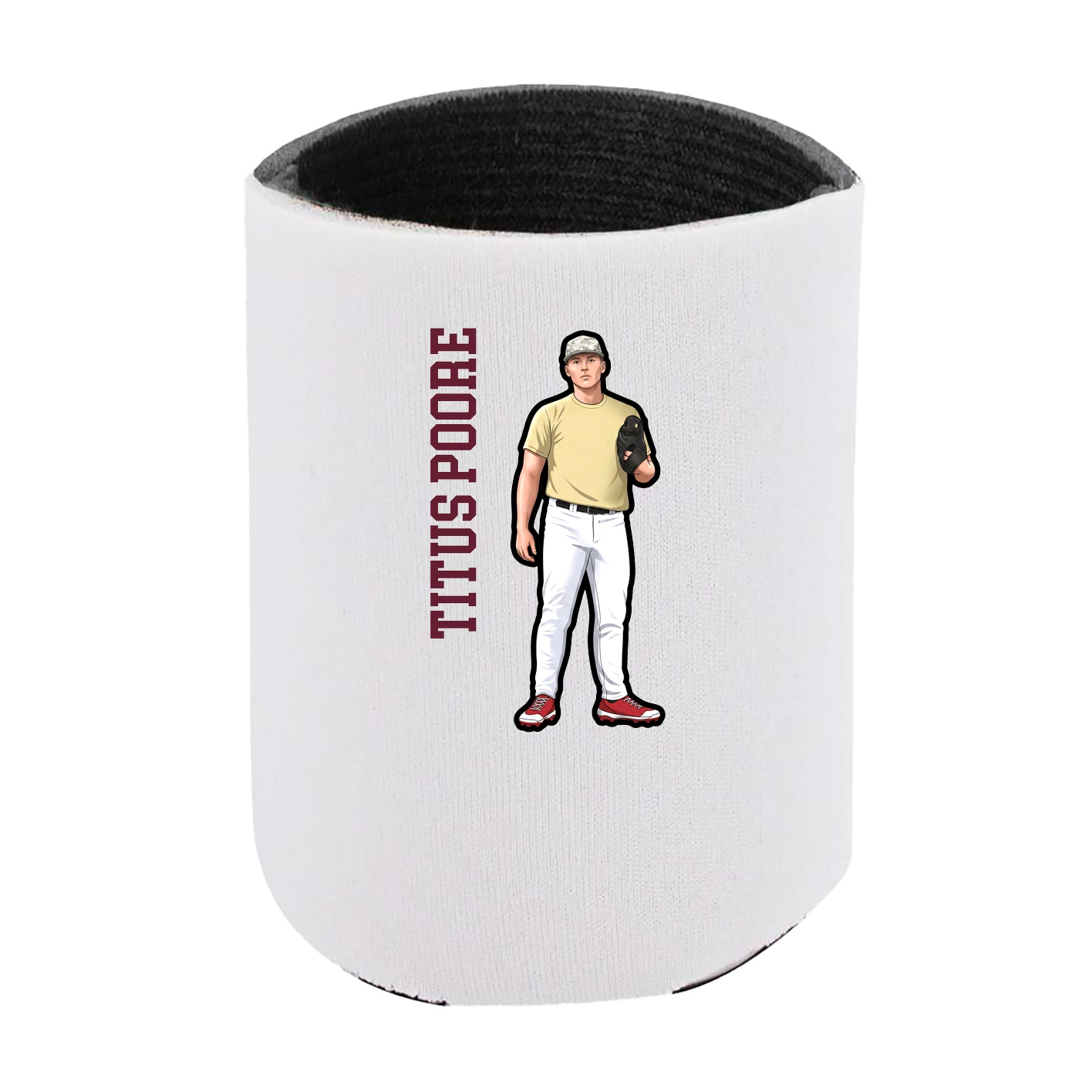 Can Holder — Name Vertical in White