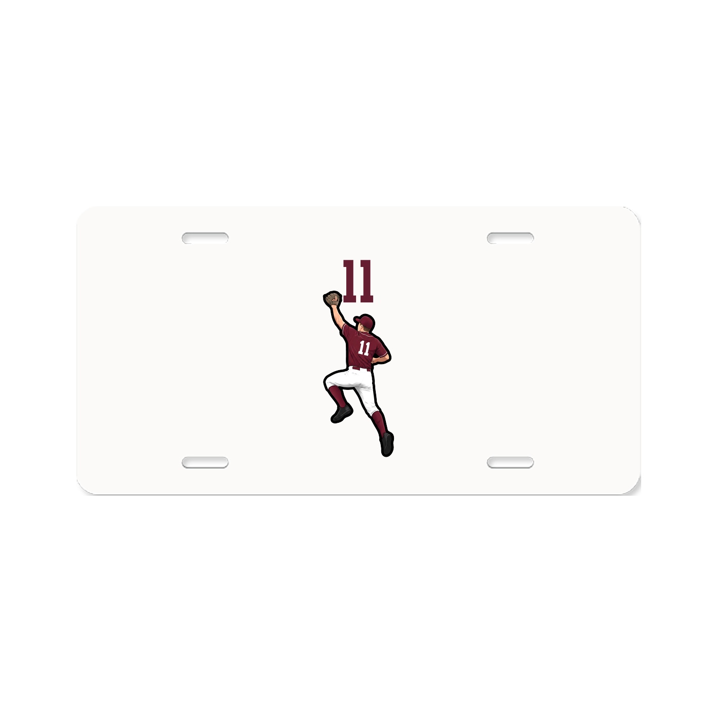 License Plate — Number Top in Classic