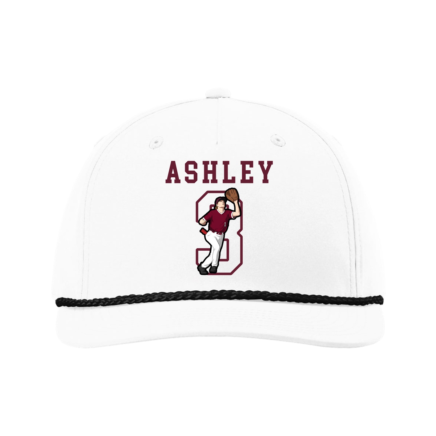 Five-Panel Classic Rope Cap — Shirsey in White