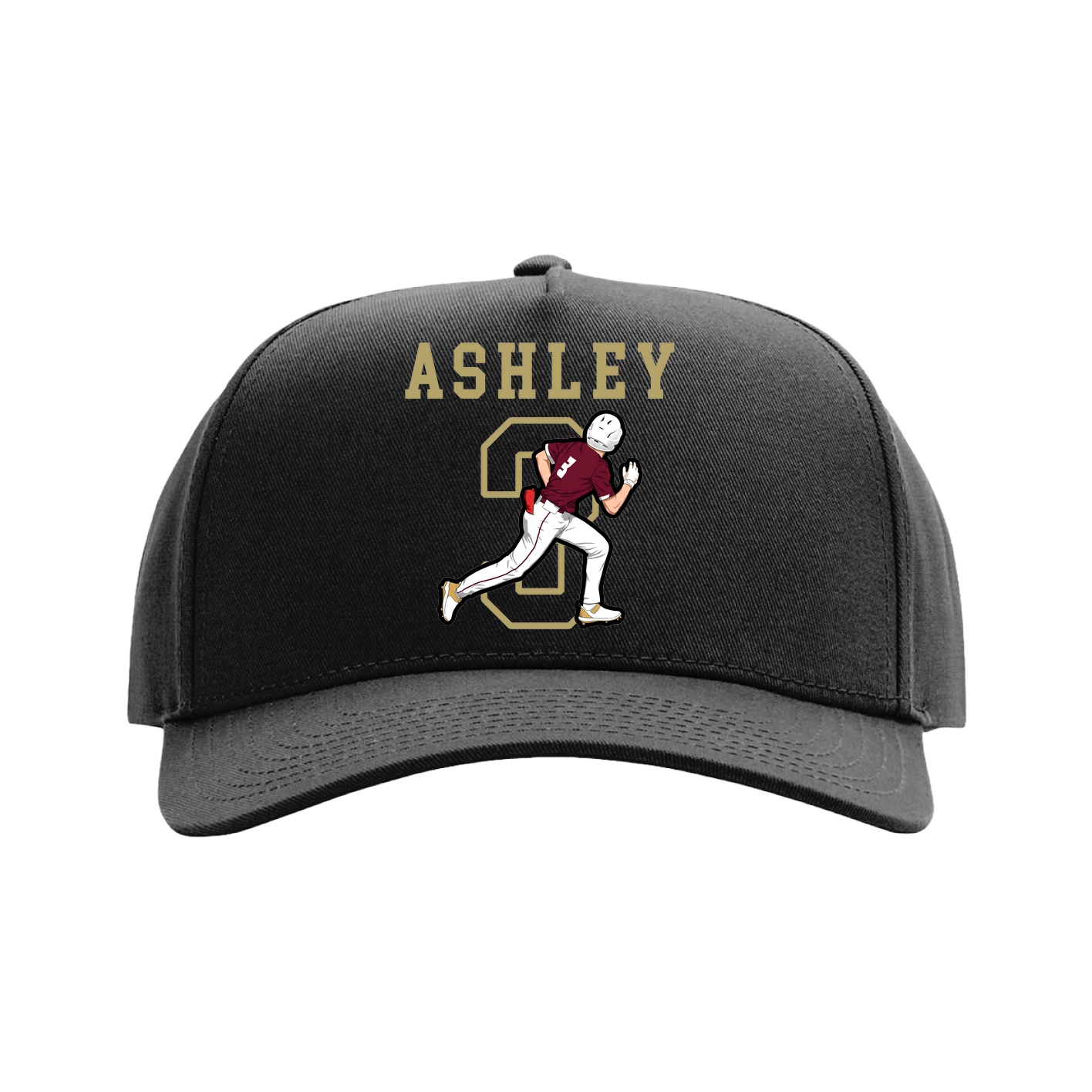 Full Fabric Five-Panel Champ Cap — Shirsey in Black