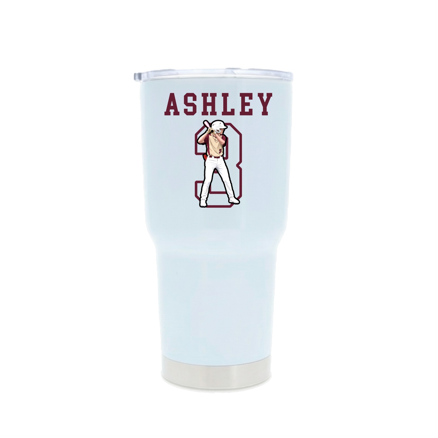 30oz Stainless Steel Tumbler — Shirsey in White