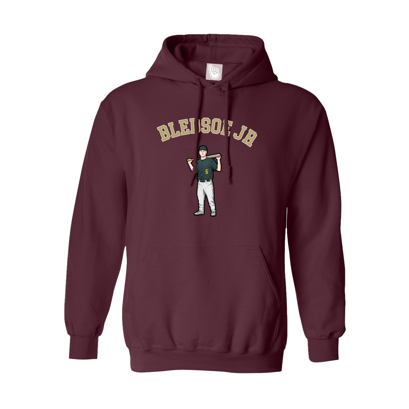 Youth Hoodie — Shirsey Arch in Maroon