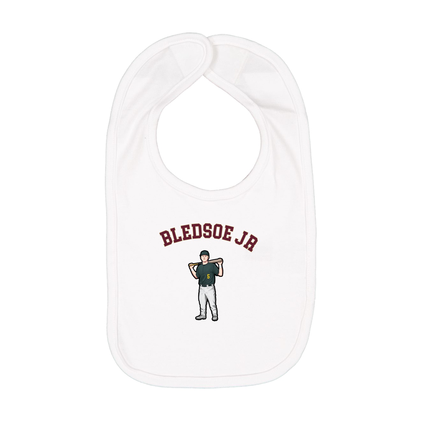 Infant Bib — Shirsey Arch in White