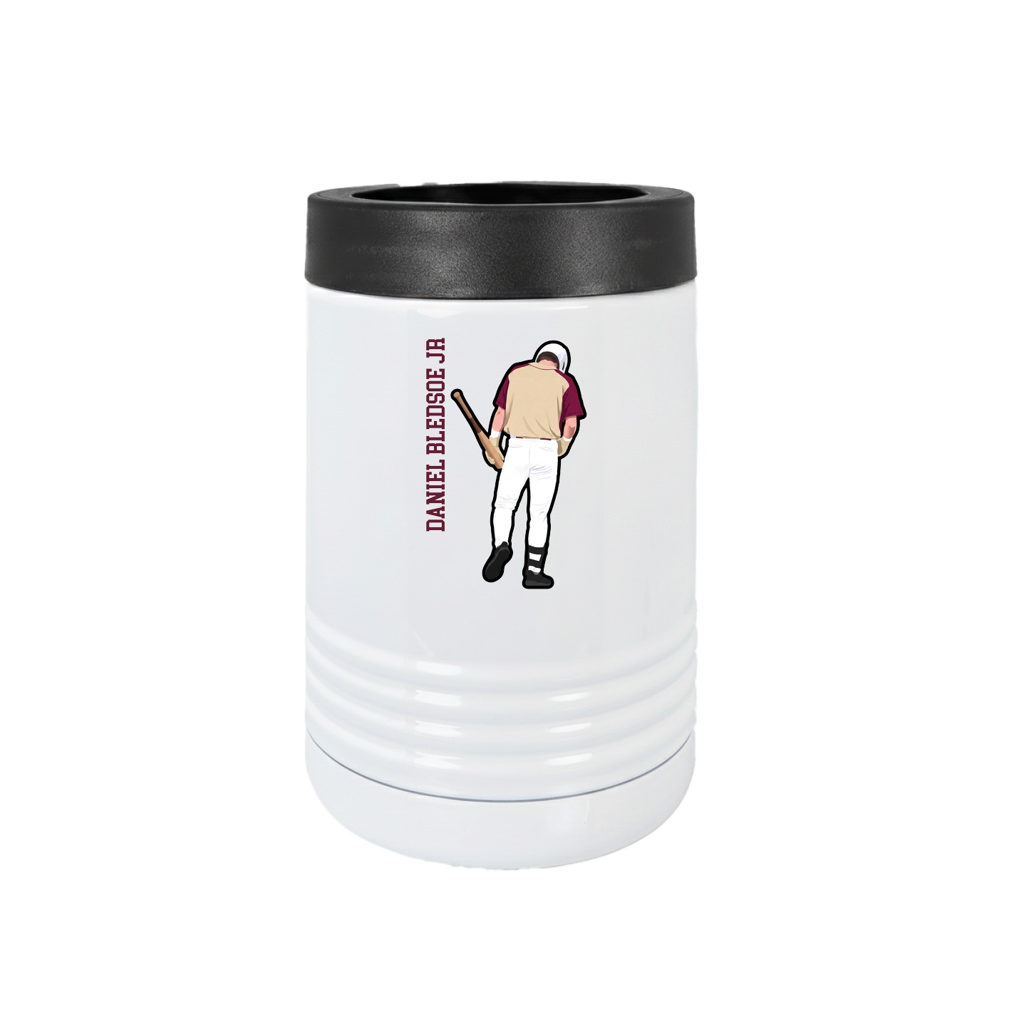 Beverage Holder — Name Vertical in White