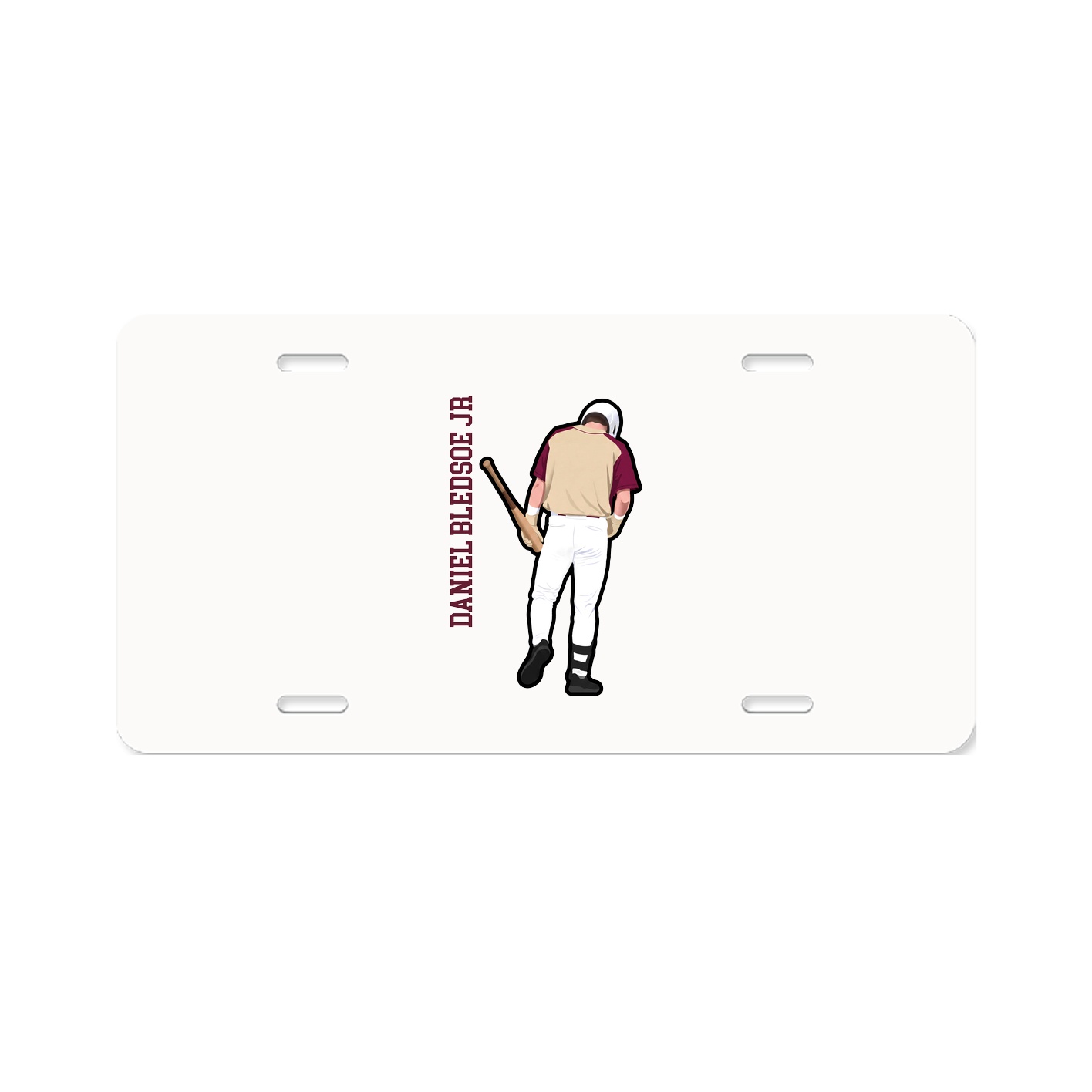 License Plate — Name Vertical in Classic