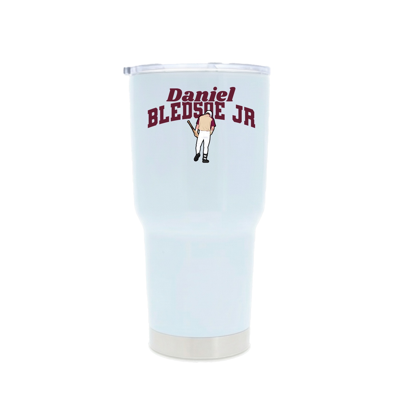 30oz Stainless Steel Tumbler — Signature Arch in White