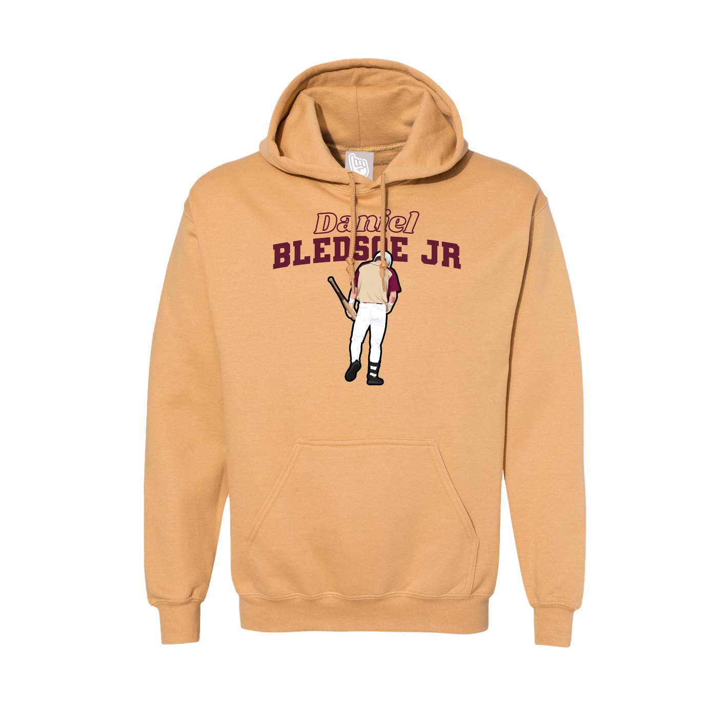 Hoodie — Name Arch in Vegas Gold