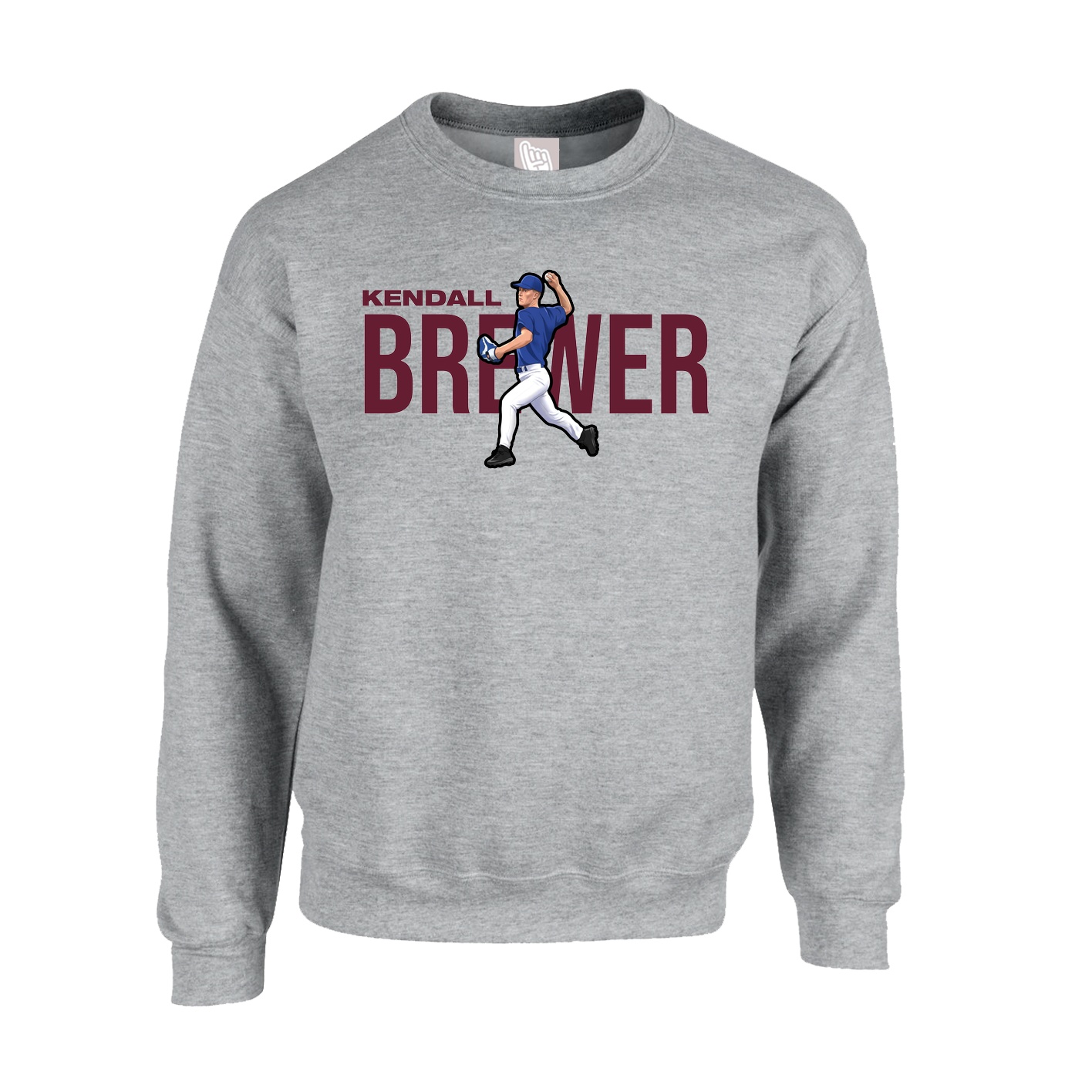 Fleece Crew — Player Name in Grey