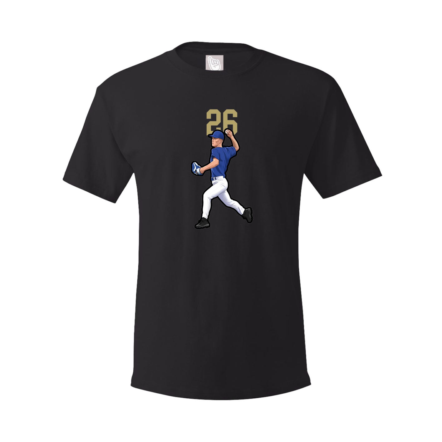 Youth Tee — Number Top in Black