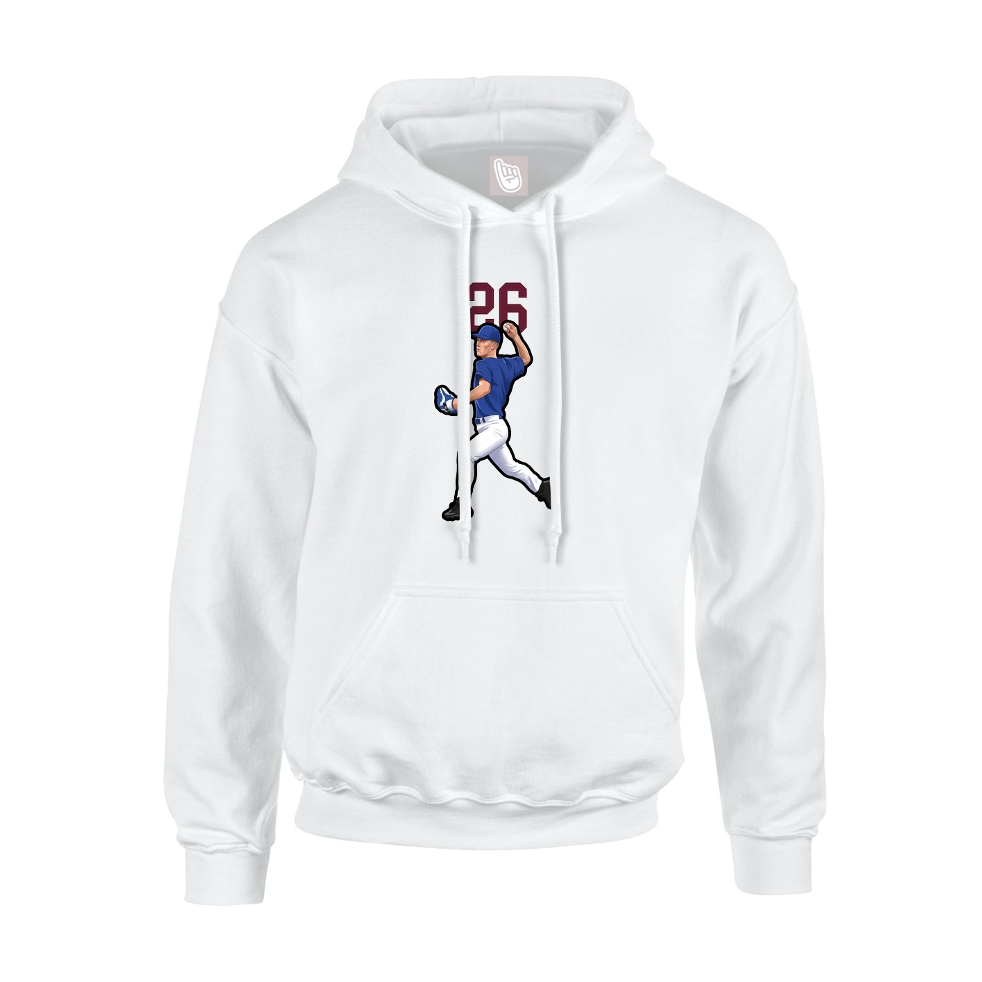 Hoodie — Number Top in White
