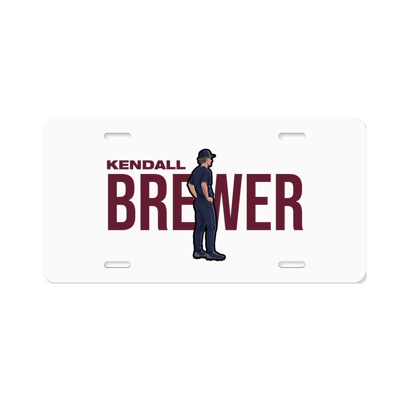 License Plate — Player Name in Classic