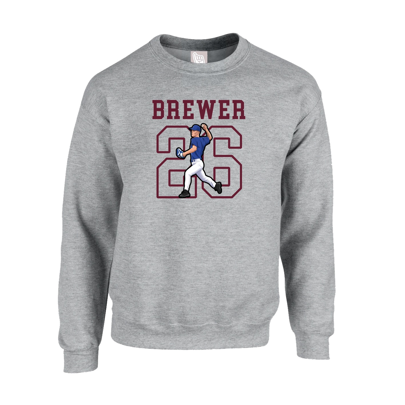 Fleece Crew — Shirsey in Grey
