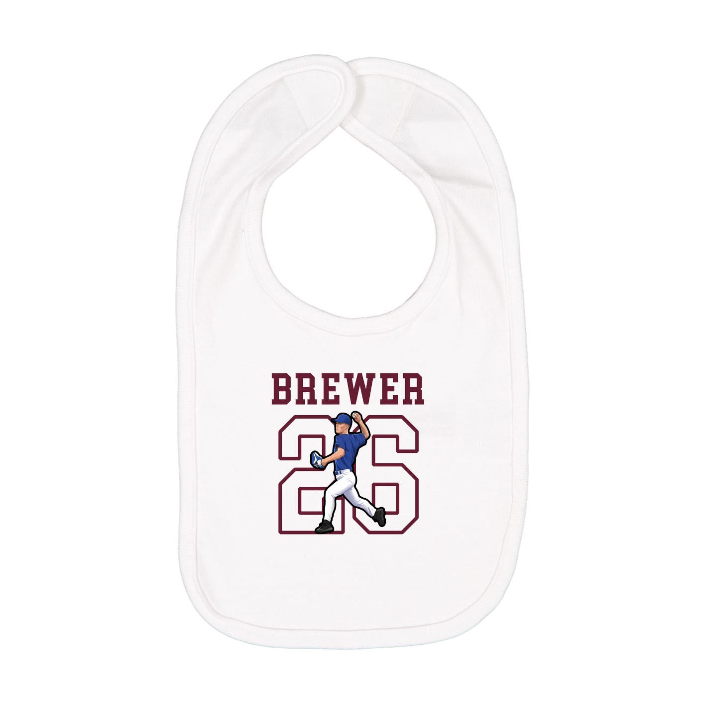 Infant Bib — Shirsey in White