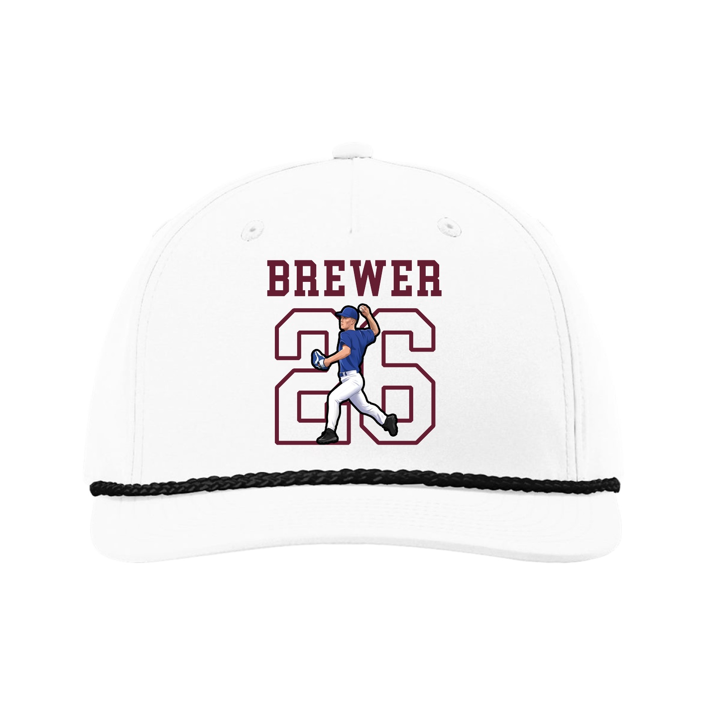 Five-Panel Classic Rope Cap — Shirsey in White