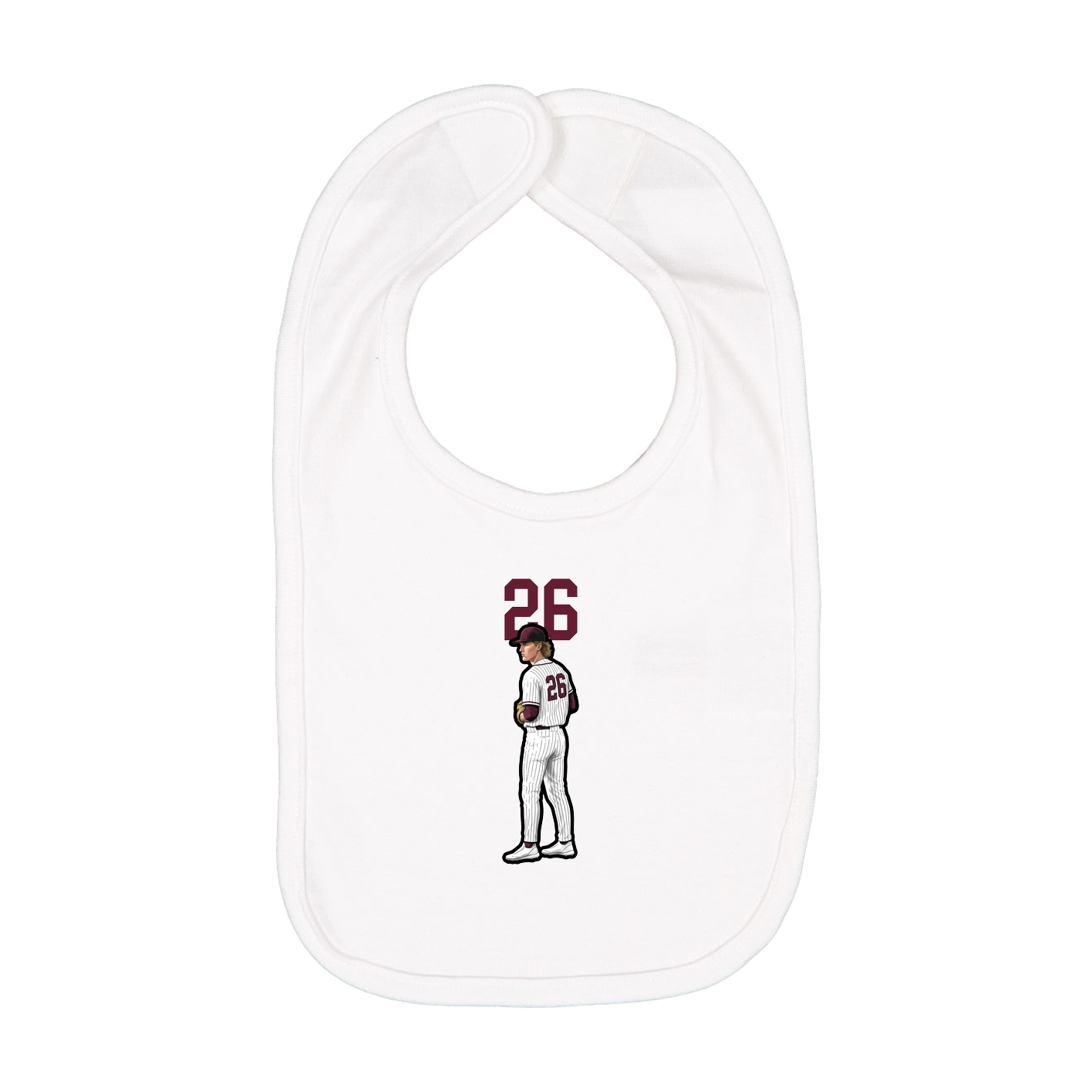 Infant Bib — Number Top in White