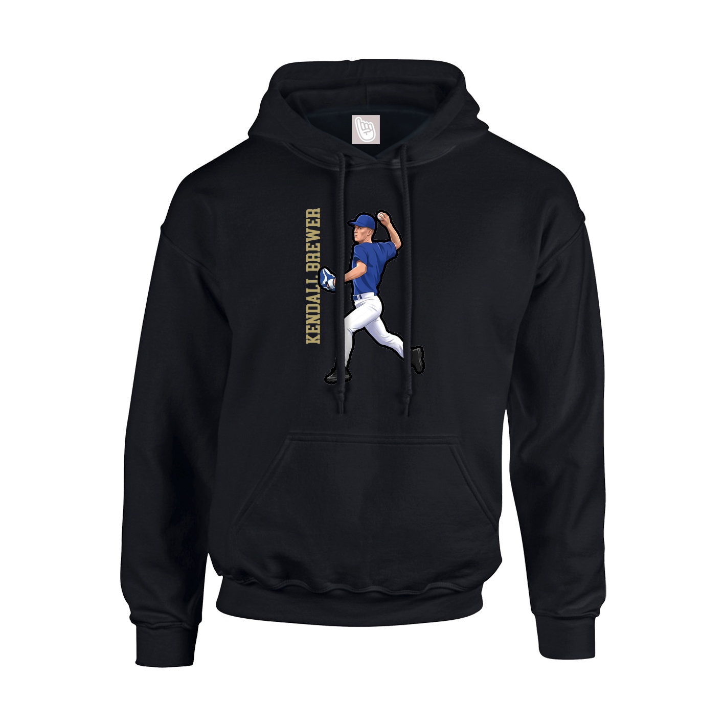 Youth Hoodie — Name Vertical in Black