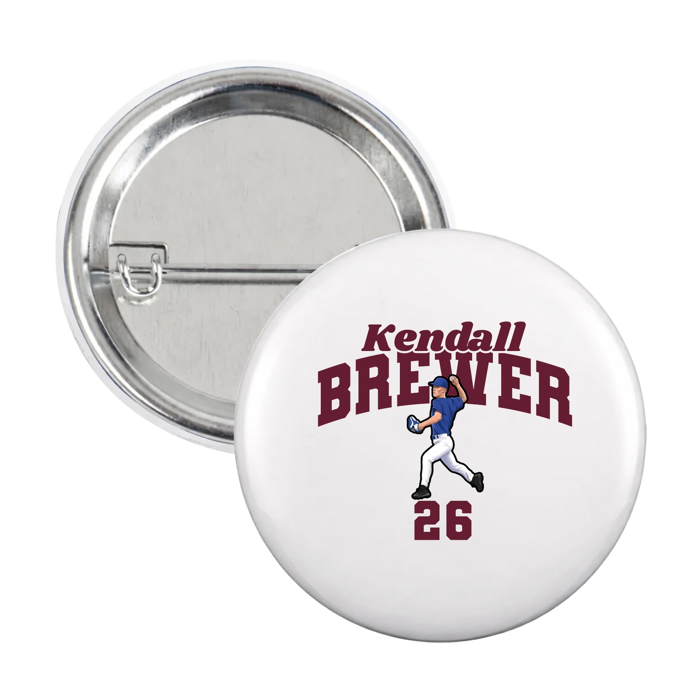 Game Day Button — Signature Arch in White