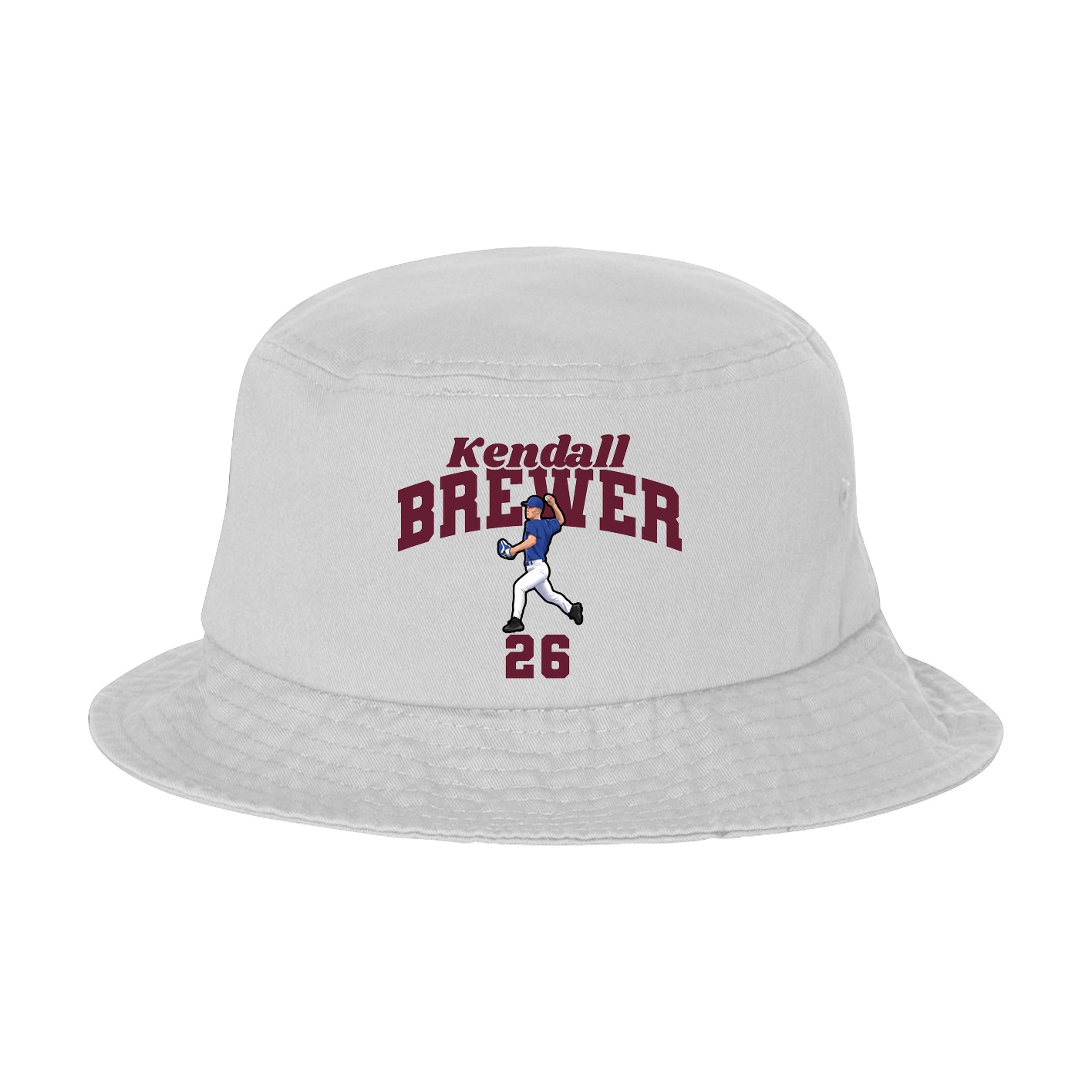 Bucket Cap — Signature Arch in White