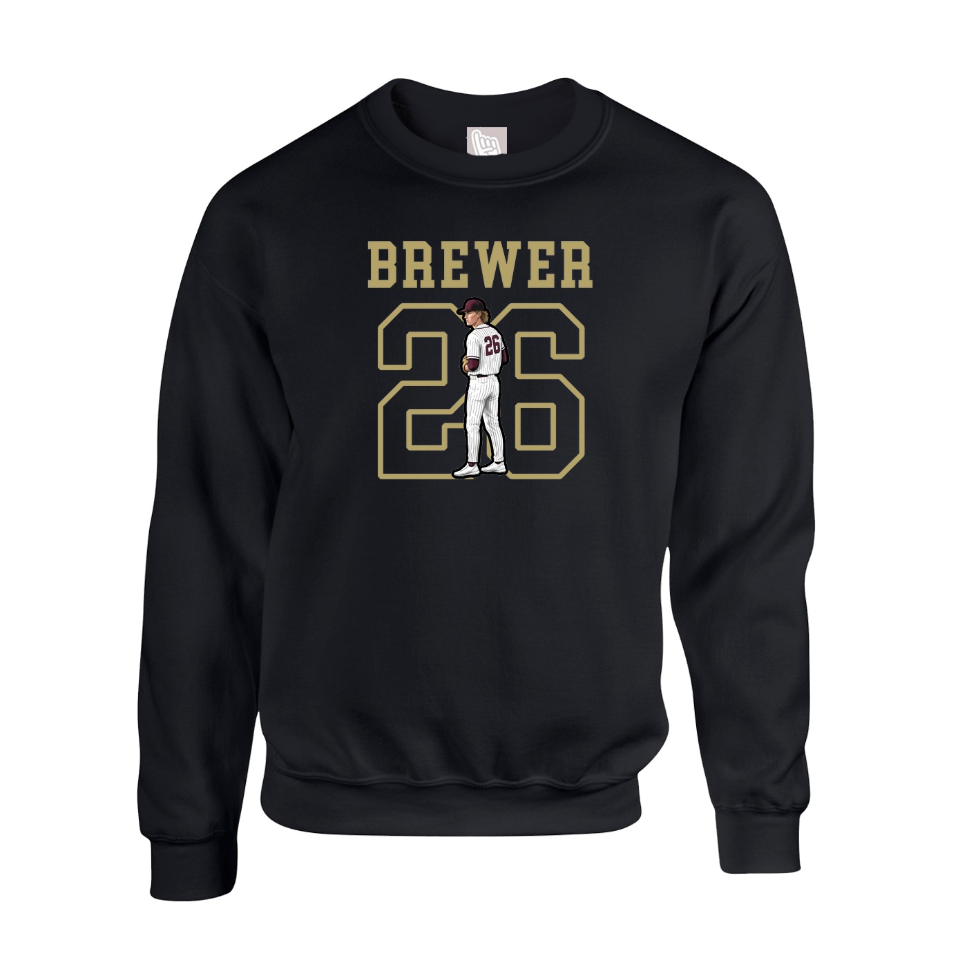 Fleece Crew — Shirsey in Black