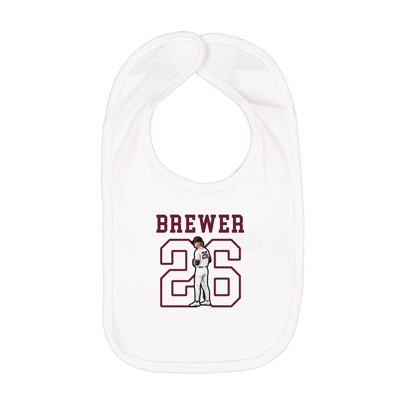 Infant Bib — Shirsey in White