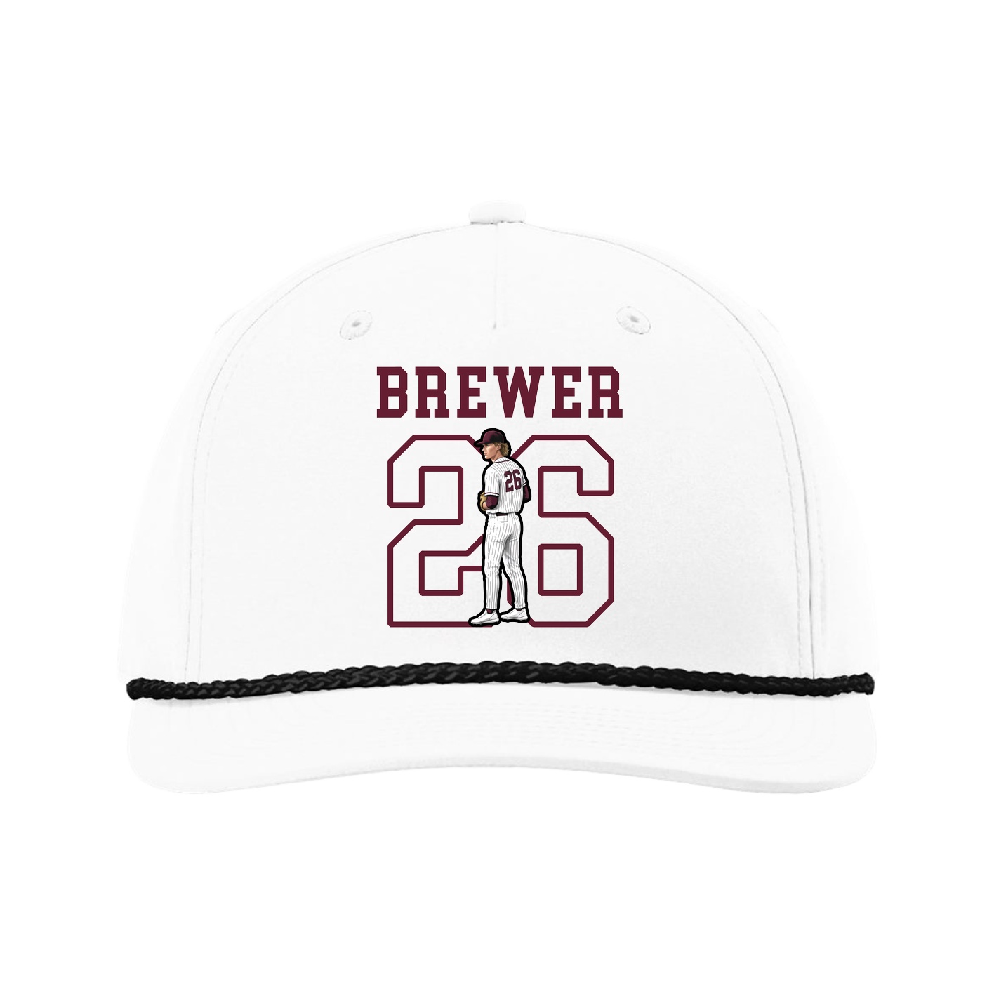 Five-Panel Classic Rope Cap — Shirsey in White