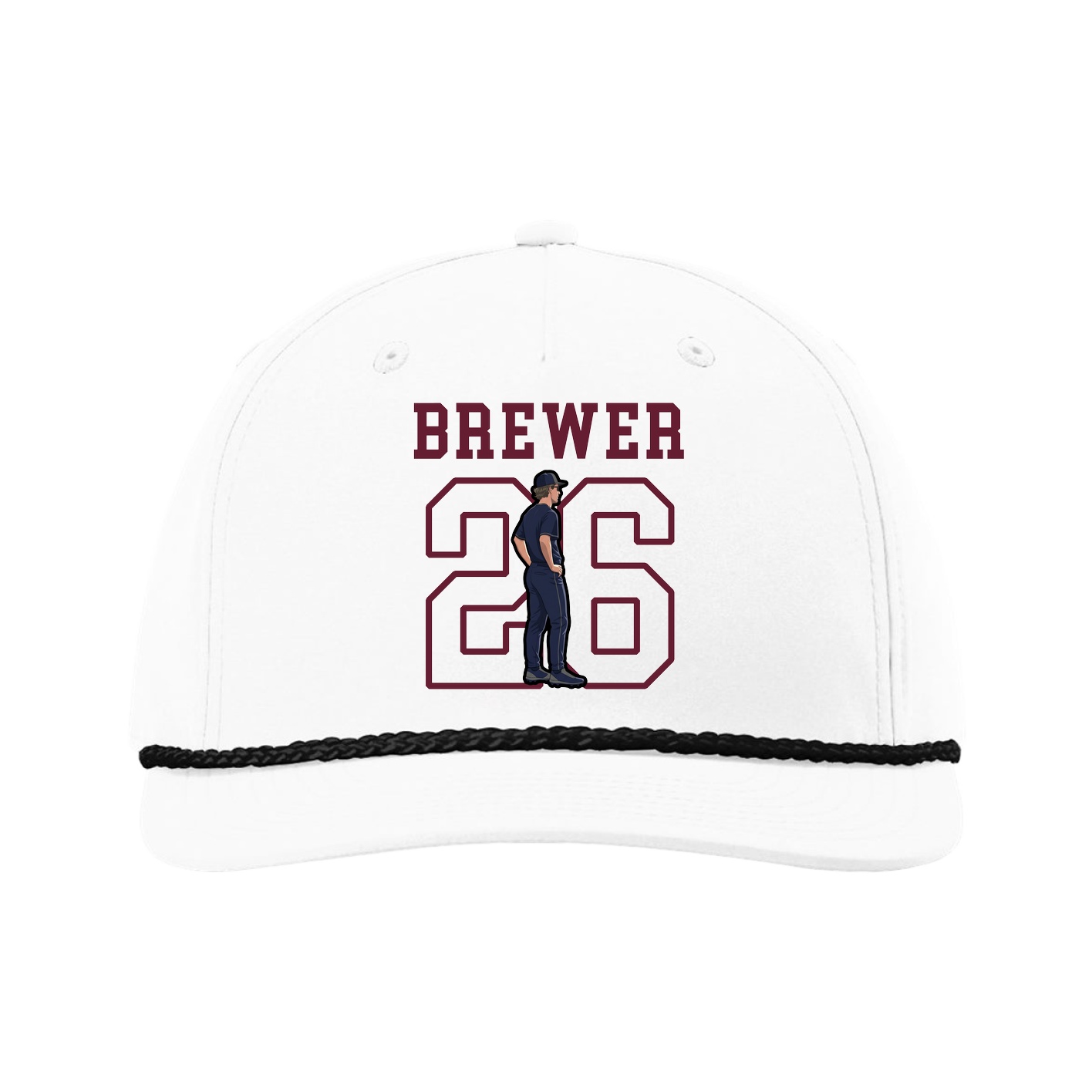 Five-Panel Classic Rope Cap — Shirsey in White