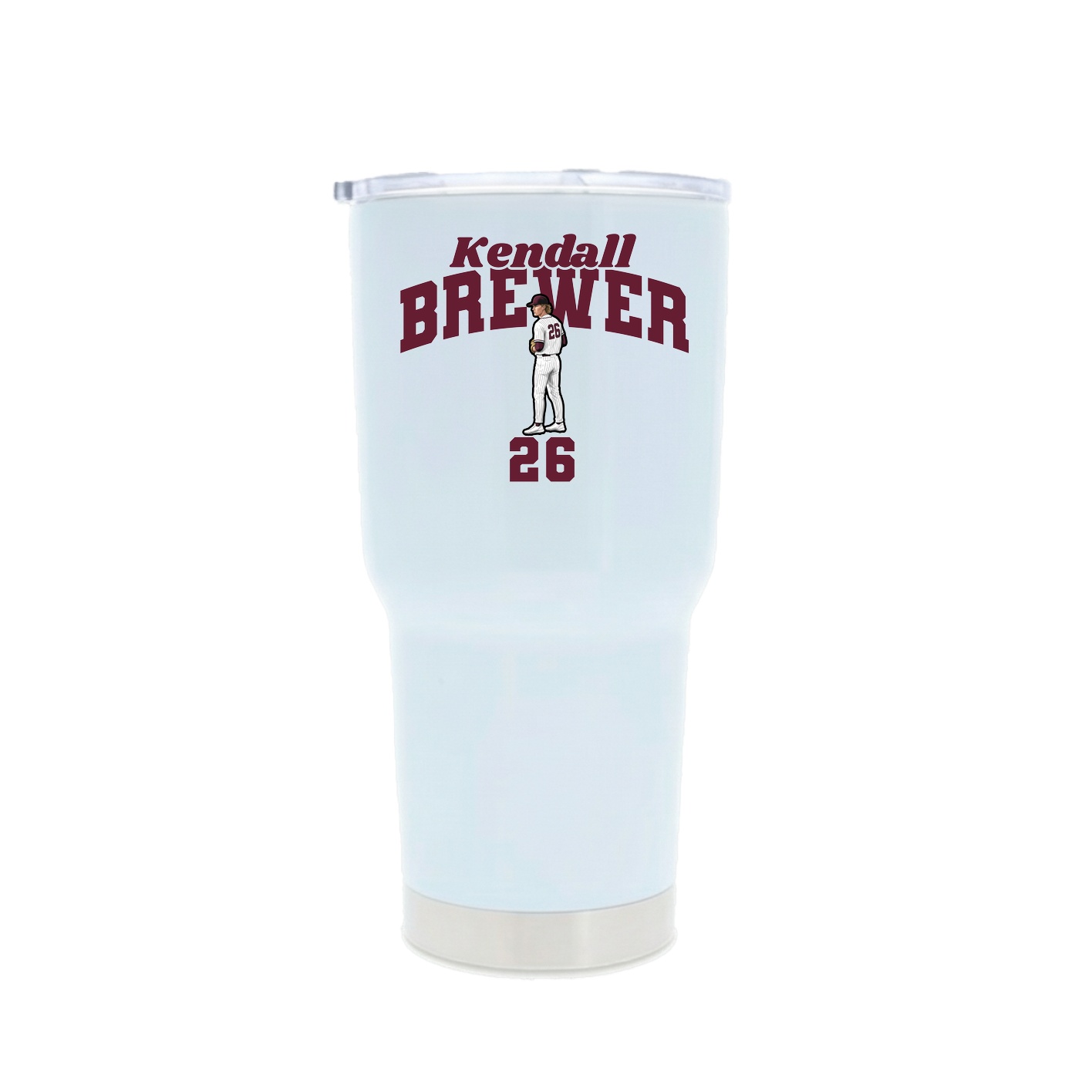 30oz Stainless Steel Tumbler — Signature Arch in White