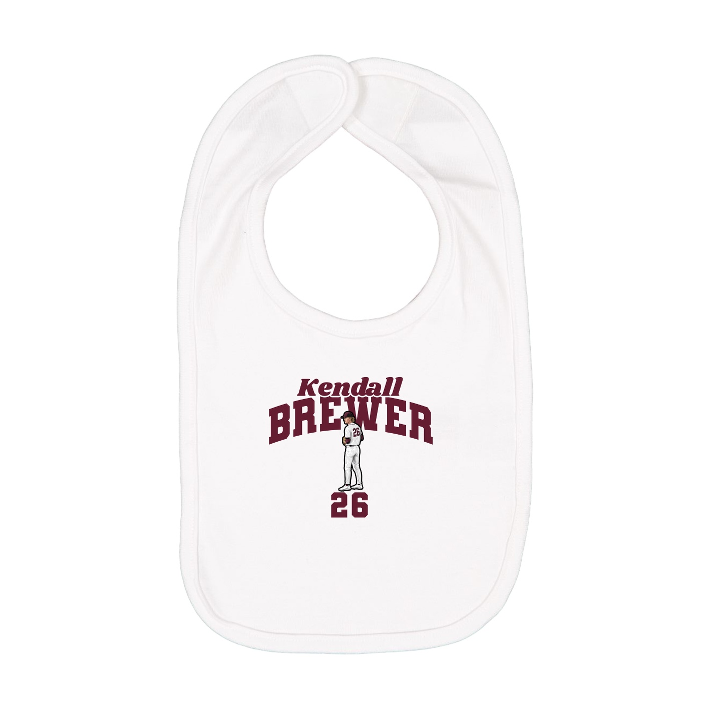 Infant Bib — Signature Arch in White