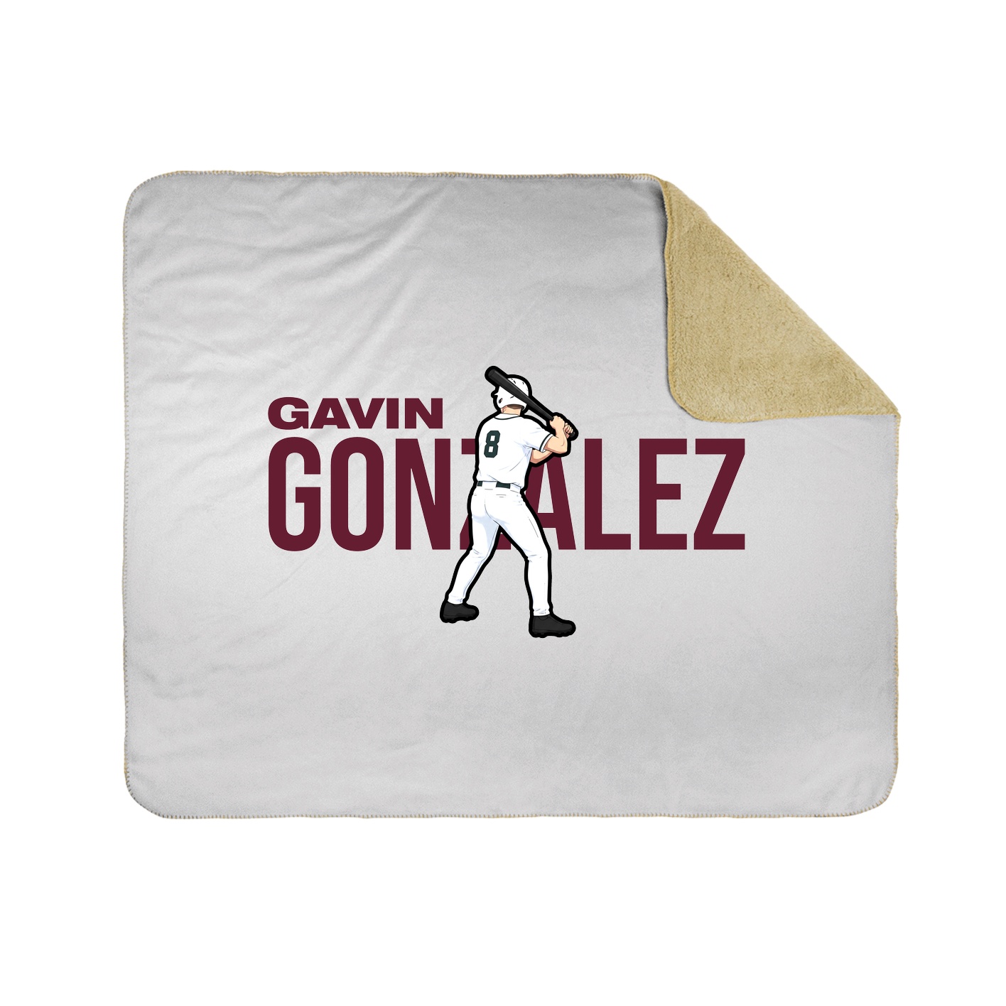Throw Blanket — Player Name in White