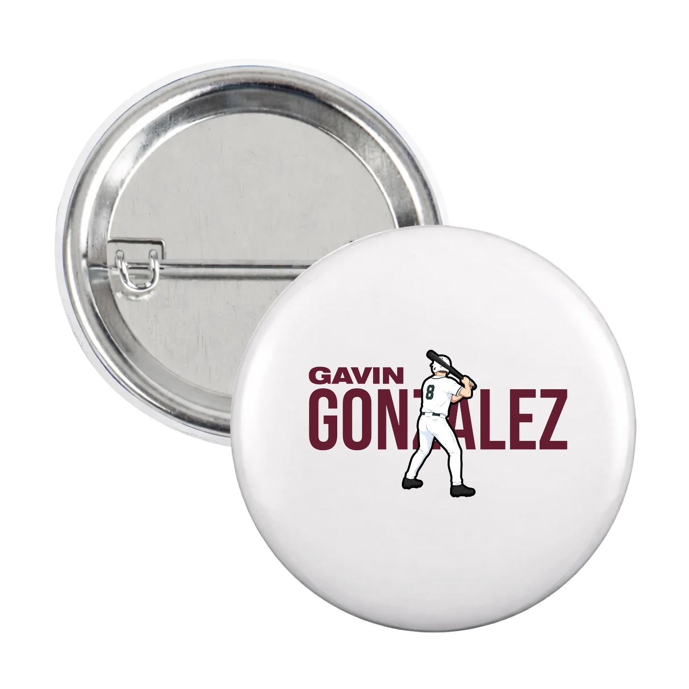 Game Day Button — Player Name in White