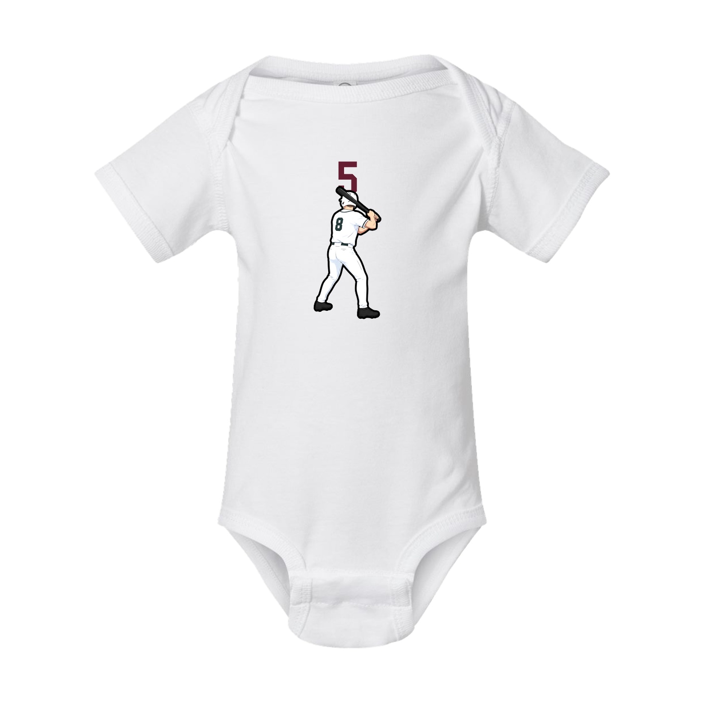 Baby Onesie — Number Top in White