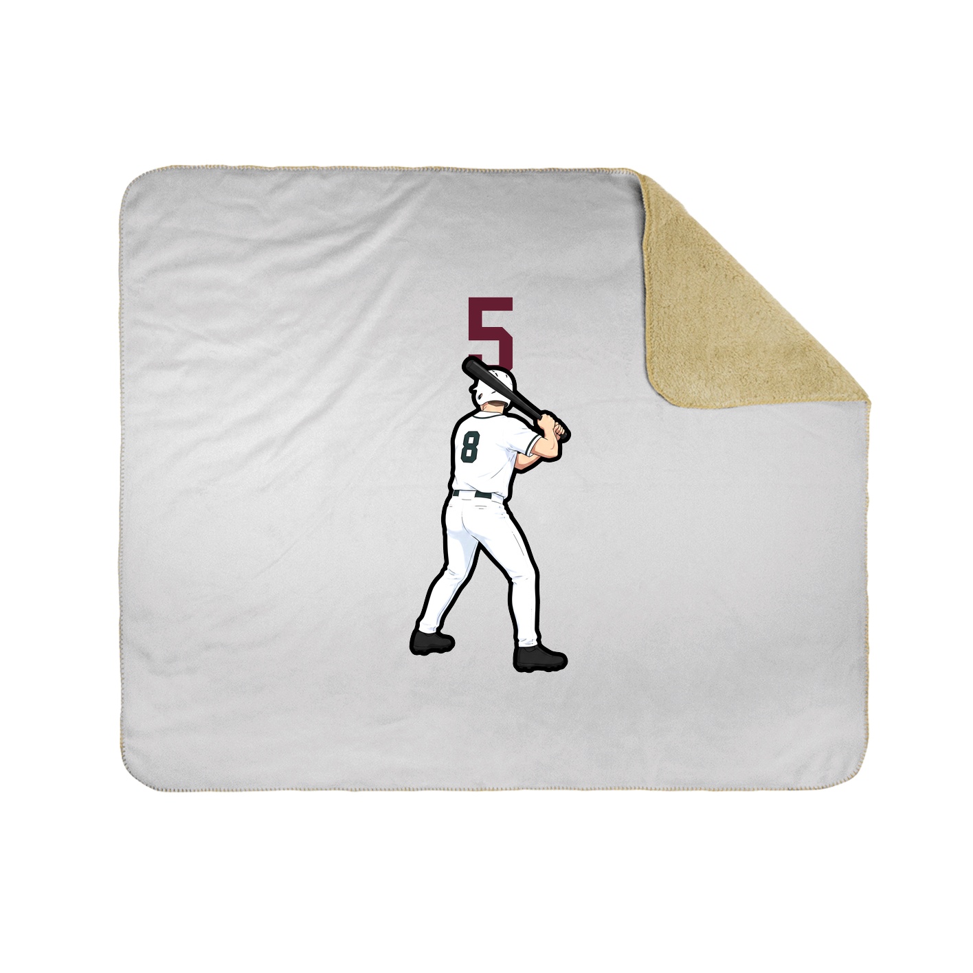 Throw Blanket — Number Top in White