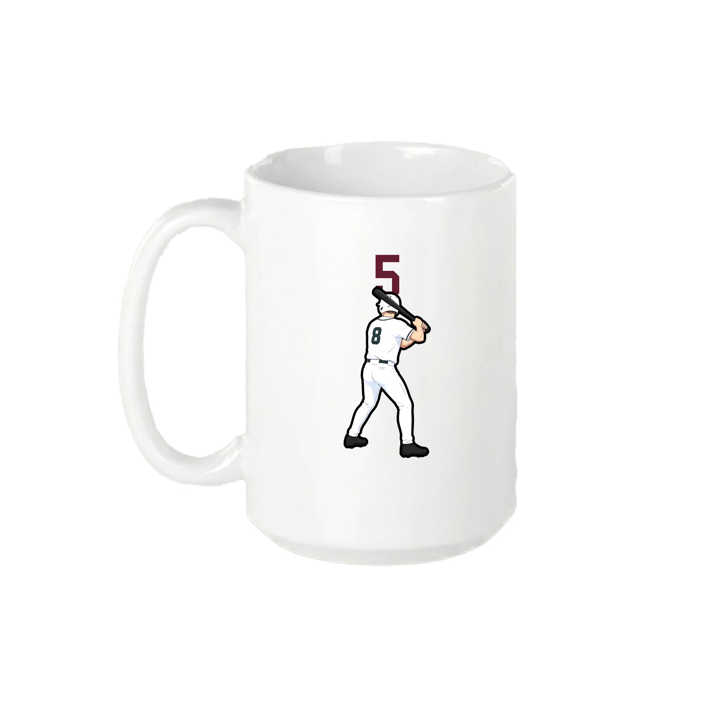 15oz Coffee Mug — Number Top in White