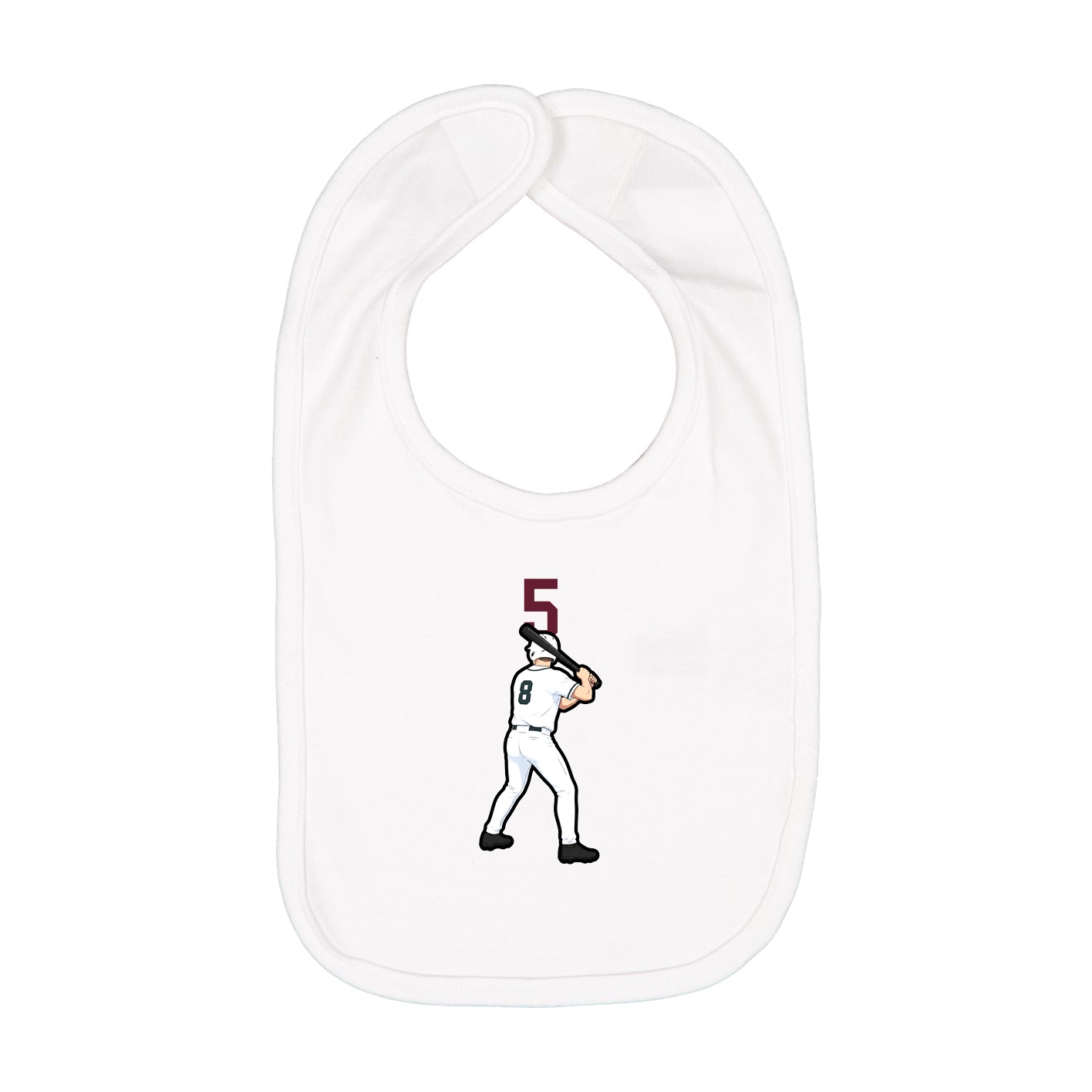 Infant Bib — Number Top in White
