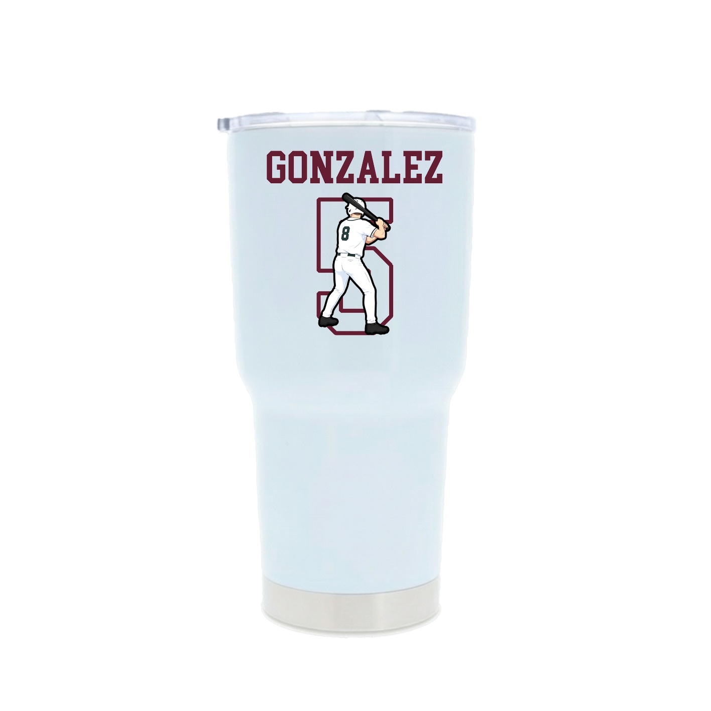 30oz Stainless Steel Tumbler — Shirsey in White