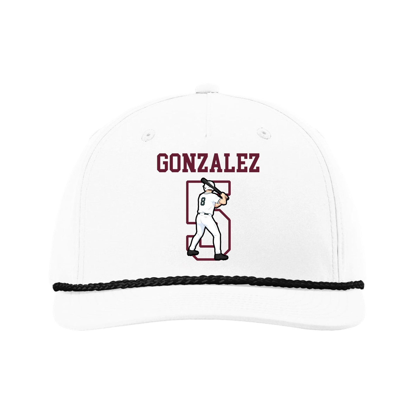 Five-Panel Classic Rope Cap — Shirsey in White