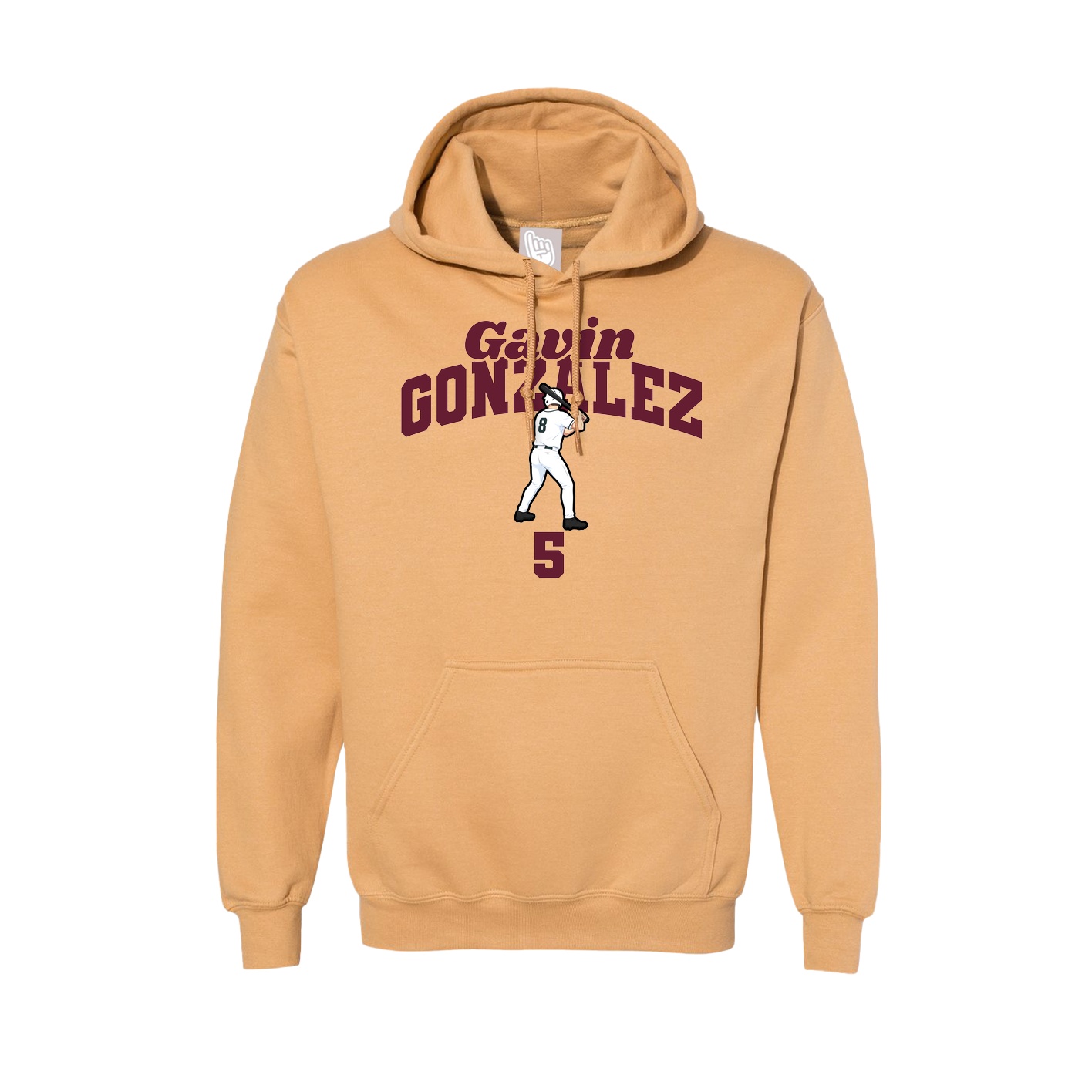 Hoodie — Signature Arch in Vegas Gold