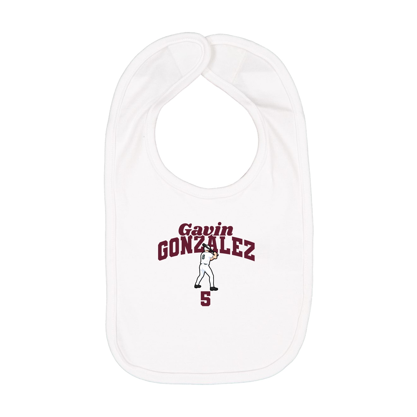 Infant Bib — Signature Arch in White