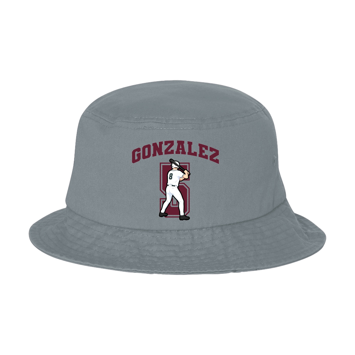 Bucket Cap — Number in Grey