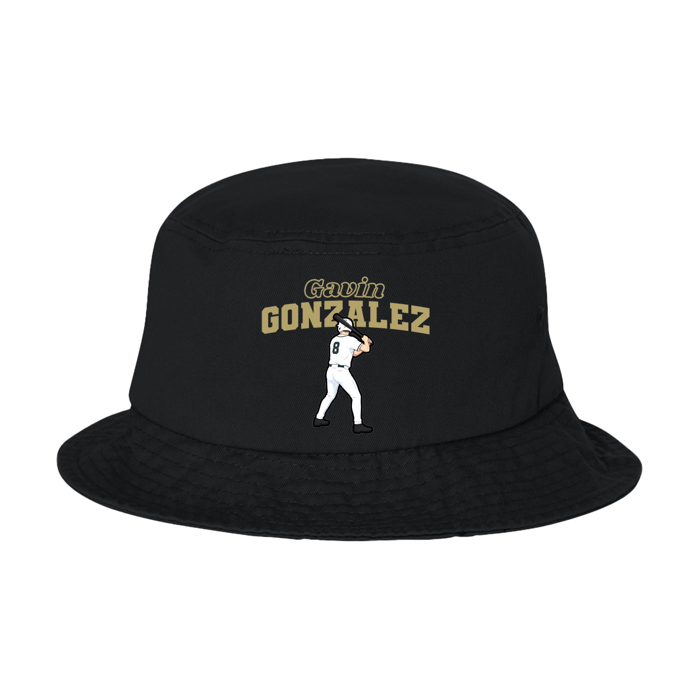 Bucket Cap — Name Arch in Black
