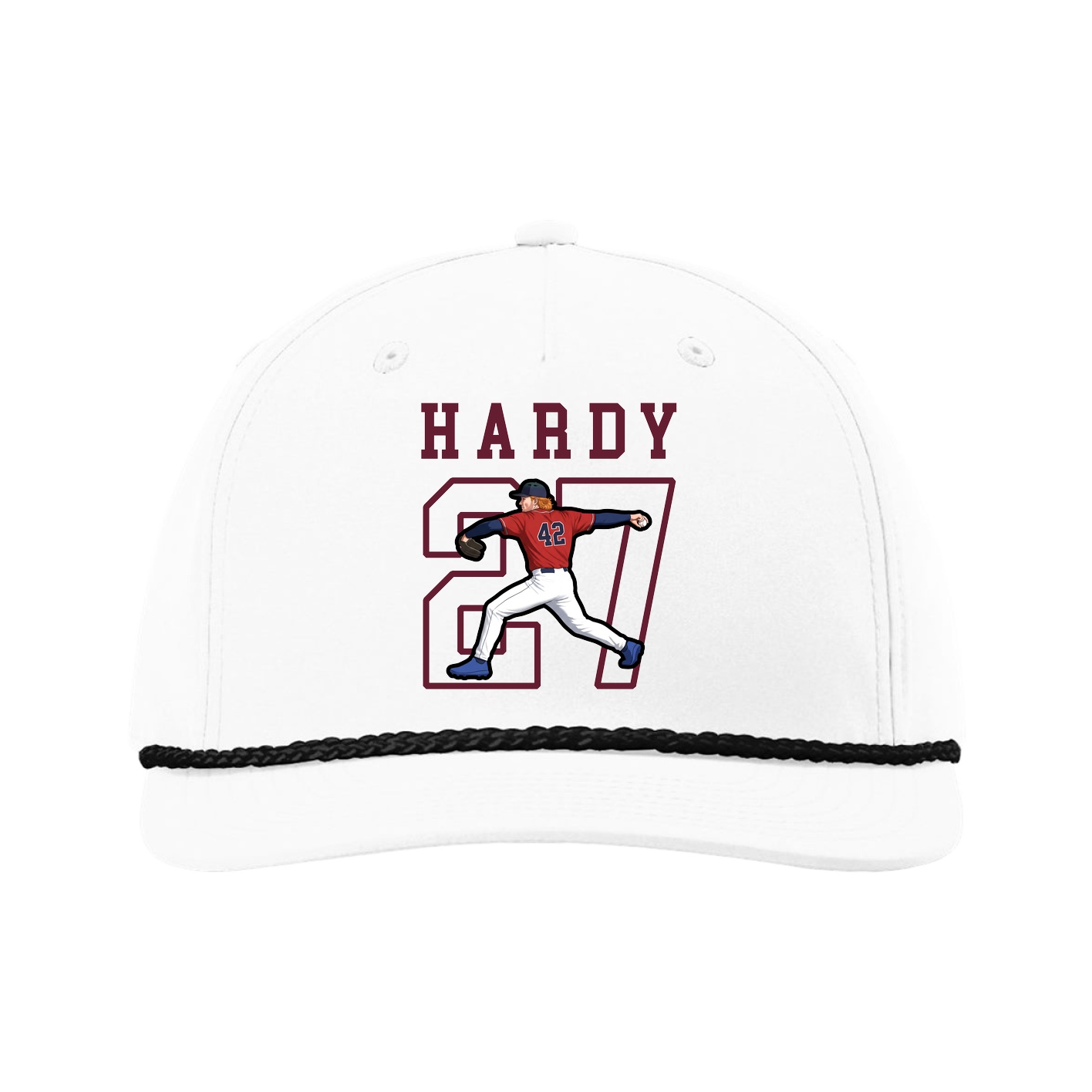 Five-Panel Classic Rope Cap — Shirsey in White