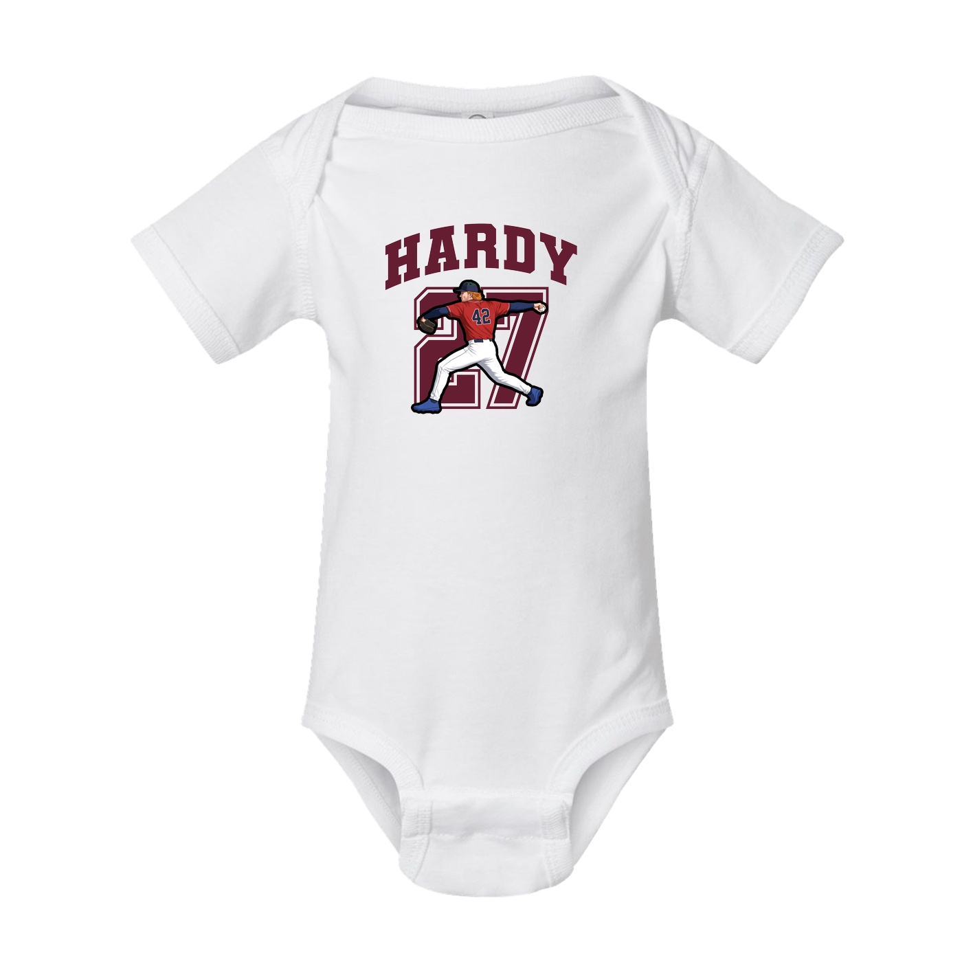 Baby Onesie — Number in White
