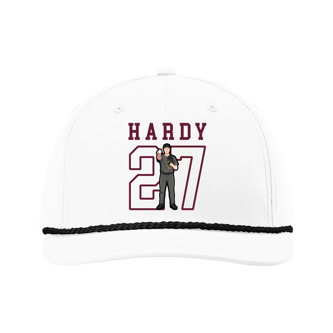 Five-Panel Classic Rope Cap — Shirsey in White
