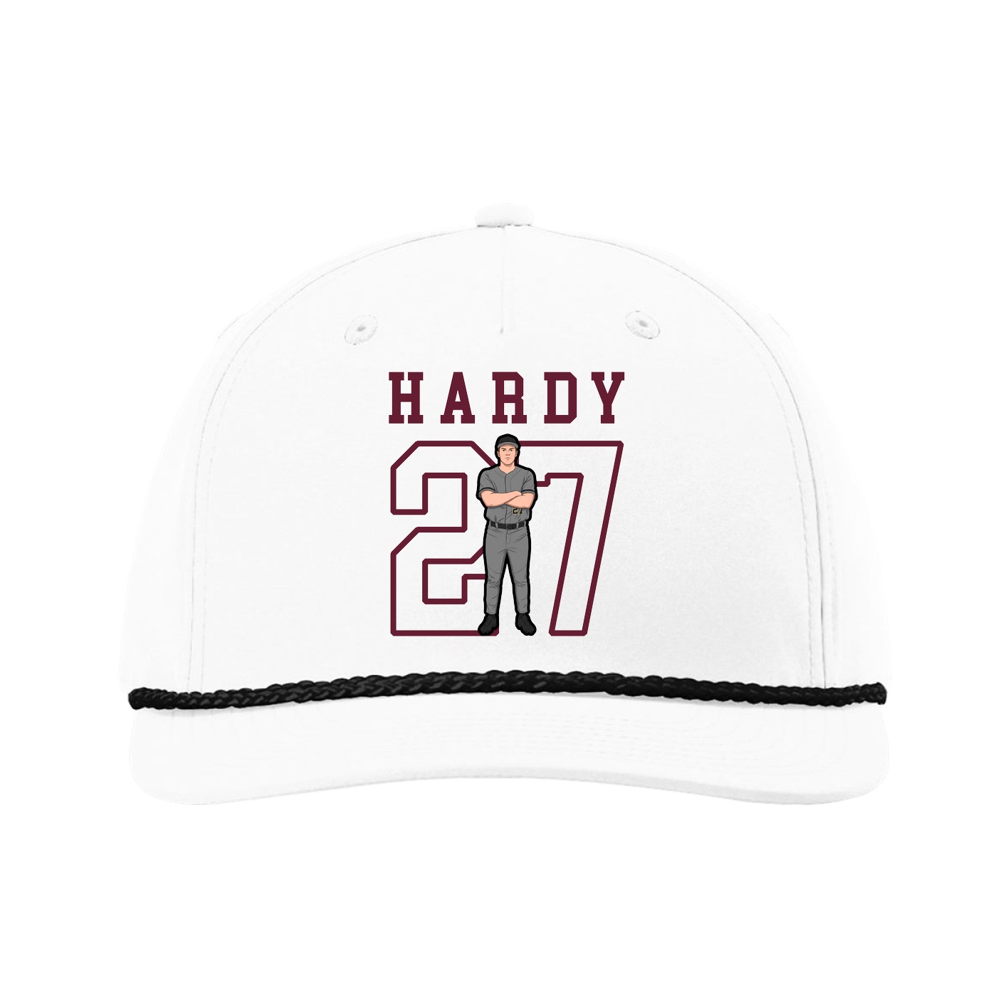 Five-Panel Classic Rope Cap — Shirsey in White