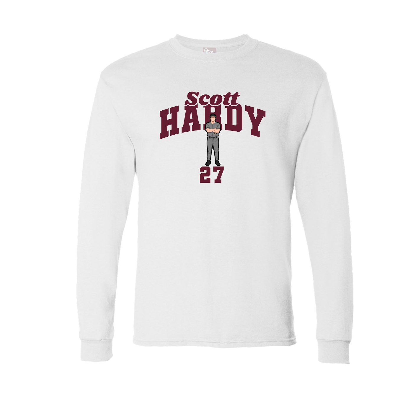 Long Sleeve Tee — Signature Arch in White