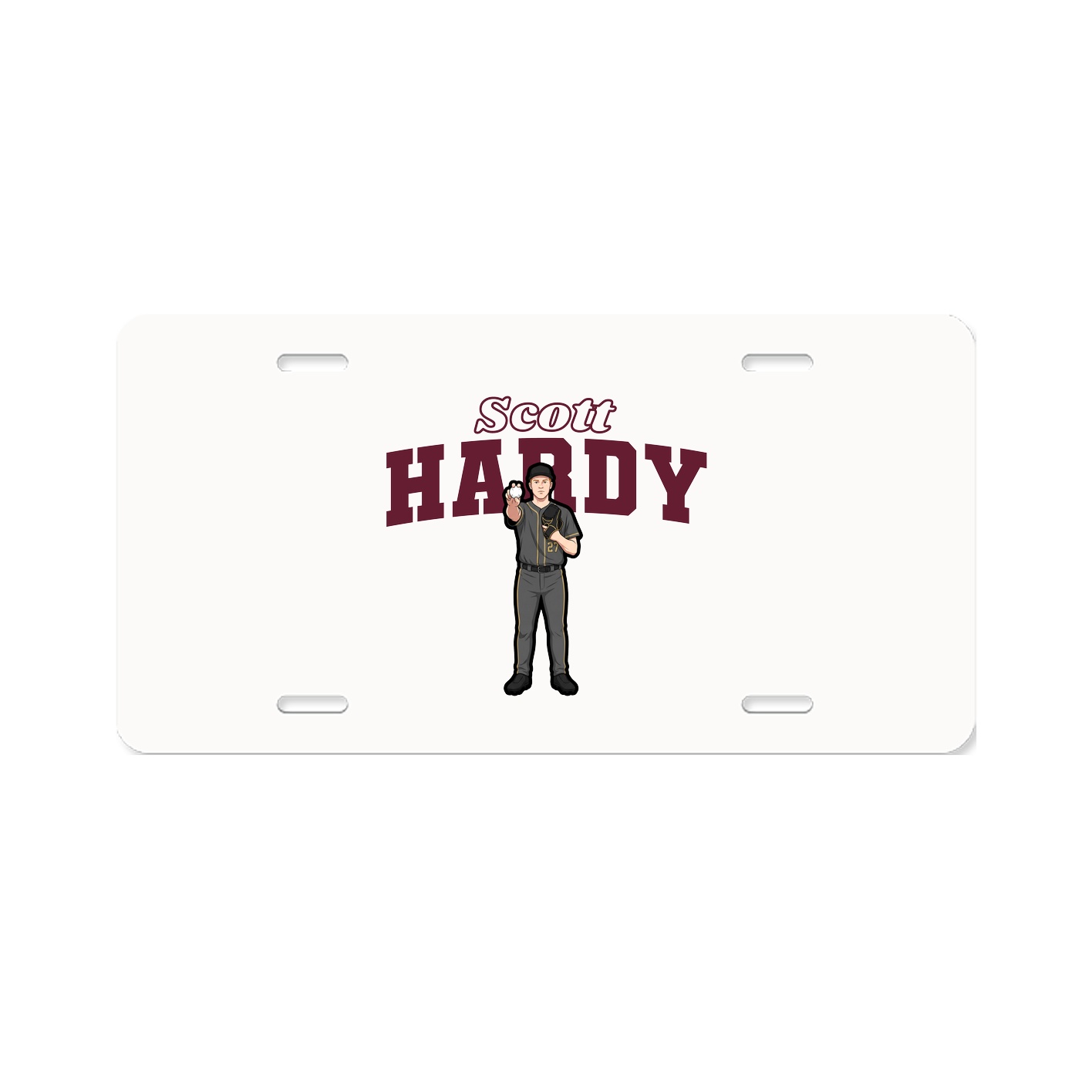 License Plate — Name Arch in Classic