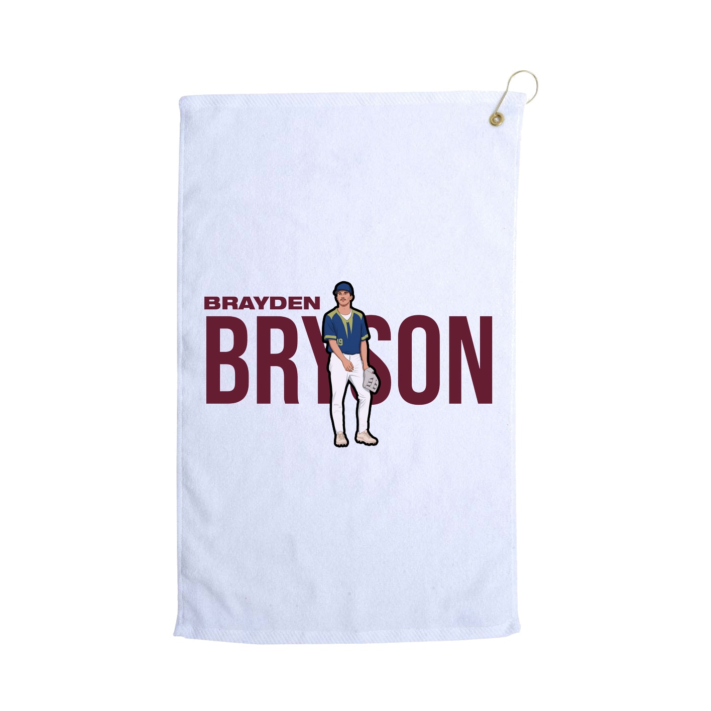 Golf Towel — Player Name in White