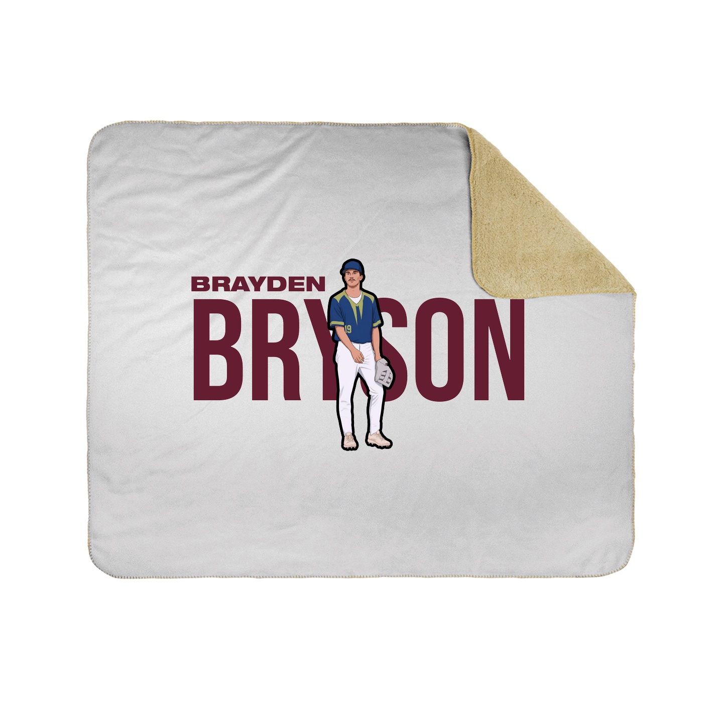 Throw Blanket — Player Name in White